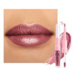 Kaely 2-in-1 Mauve Metallic Lipstick and Lip Liner, Shimmer Liquid Metallic Lipsticks for Women, Glitter Lip Gloss Stain Long Lasting Waterproof Smudge Proof 24 Hour, Vegan Makeup, 16 - Image 2