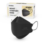 LEVENIS KN95 Face Masks 50 Pack, Breathable Comfortable and Disposable KN95 Mask, Black - Image 2