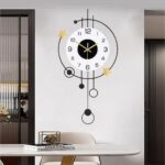 Large Wall Clocks for Living Room,Silent Non-Ticking Quartz Battery Operated,Modern Decorative Wall Clock for Kitchen Bathroom Bedroom Home Wall Decor,12.5 * 25.5 Inch - Image 2