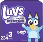 Luvs Size 3 Baby Diapers, Platinum Protection Bluey Diapers for Day & Night, Size 3, 234 Count (Packaging May Vary) - Image 2