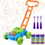 Lydaz Bubble Lawn Mower for Toddlers 1-3, Outdoor Bubble Blower Machine for 1 Year Old Boys Toy Gifts, Kids Push Summer Outside Garden Toys, Halloween Birthday Gifts for Preschool Baby Boys Age 1 2 3 - Image 2