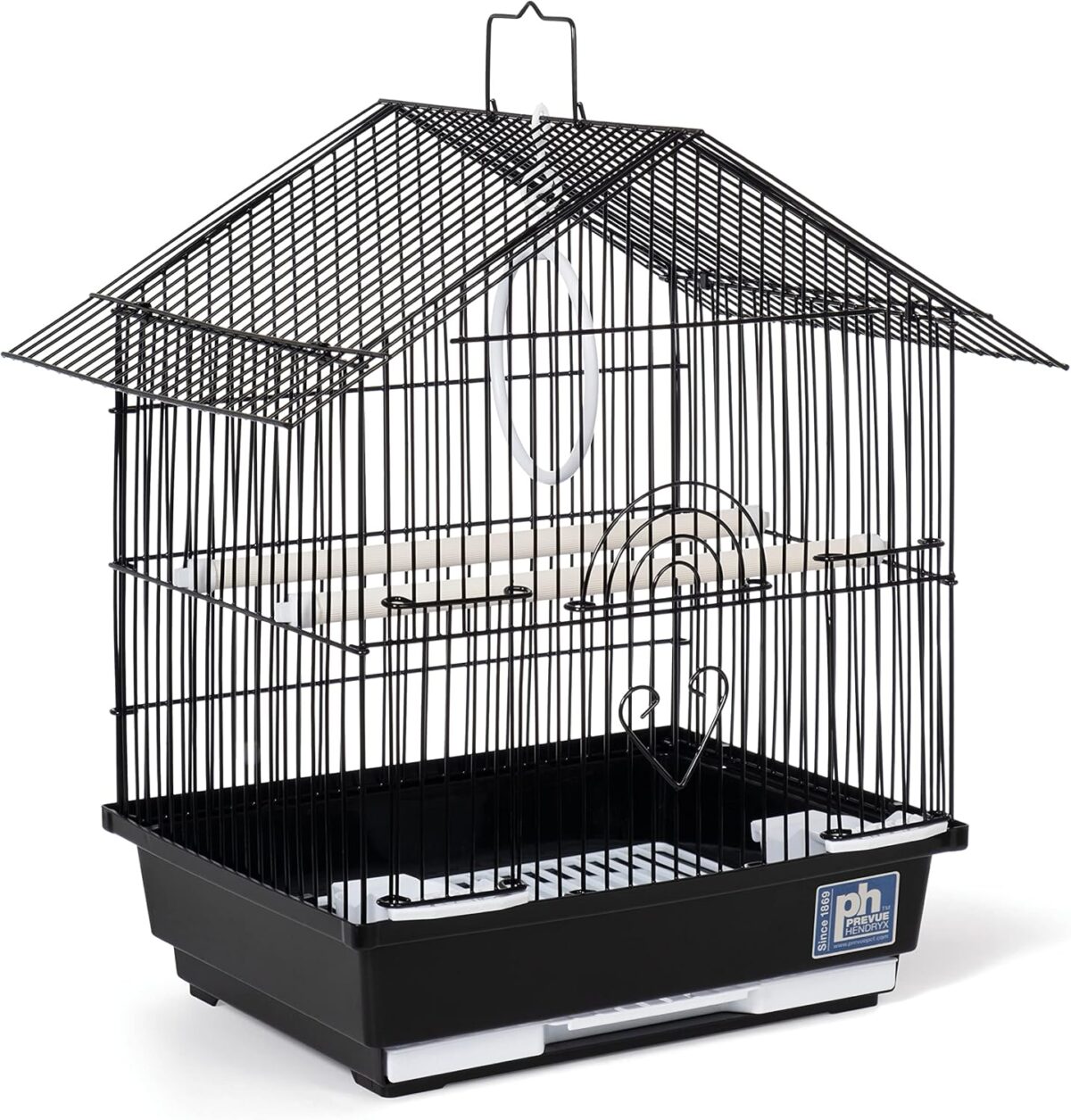 Prevue Pet Products Parakeet Manor Bird Cage with Handle for Home or Travel, Black - Image 2