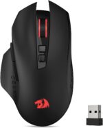 Redragon M656 Gainer Wireless Gaming Mouse, 4000 DPI 2.4Ghz Wireless Mouse w/ 5 DPI Levels, 7 Macro Buttons, Red LED Backlit & Pro Software/Drive Supported, for PC/Mac/Laptop - Image 2