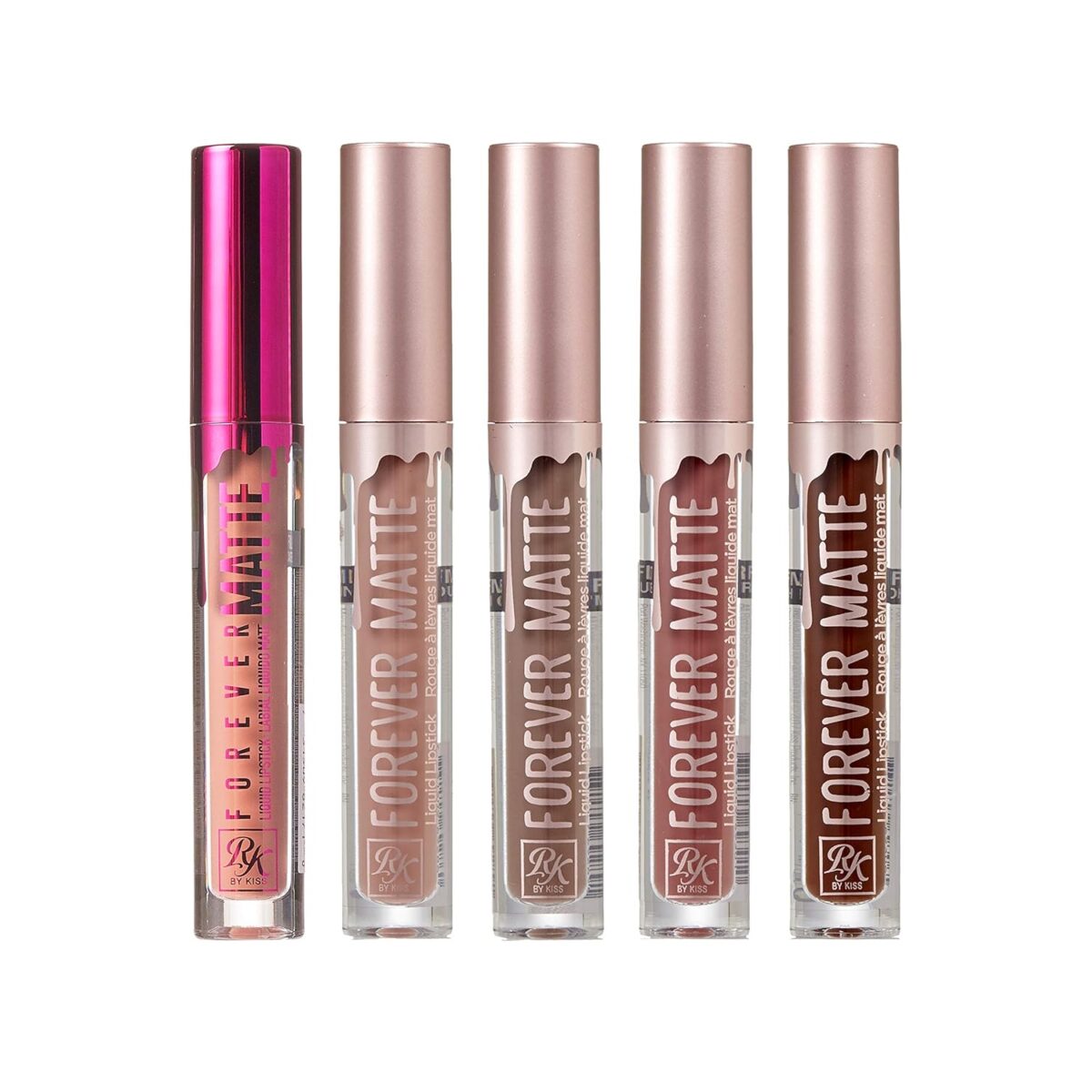 Ruby Kisses Forever Matte Liquid Lipstick 5 Pack - RFML02&05&07&12&19 - Image 2