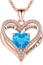 S925 Sterling Silver Necklace for Women, Wife Jewelry Rose Gold, Mom Birthday Valentines Mothers Day Gifts, Girlfriend Necklaces, Daughter Heart Jewel, Anniversary for Her - Image 2