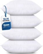 Utopia Bedding Throw Pillows (Set of 4, White), 18 x 18 Inches Pillows for Sofa, Bed and Couch Decorative Stuffer Pillow - Image 2