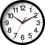 Wall Clock Modern 8 Inch Battery Operated Silent Non Ticking Small Analog Clock for Living Room Office Home Bedroom Kitchen Bathroom(Black) - Image 2