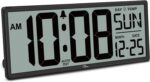 WallarGe 14.5'' Large Digital Wall Clock Battery Operated with Jumbo Numbers, Temperature and Date - Easy to Read and Set, Auto DST - Image 2