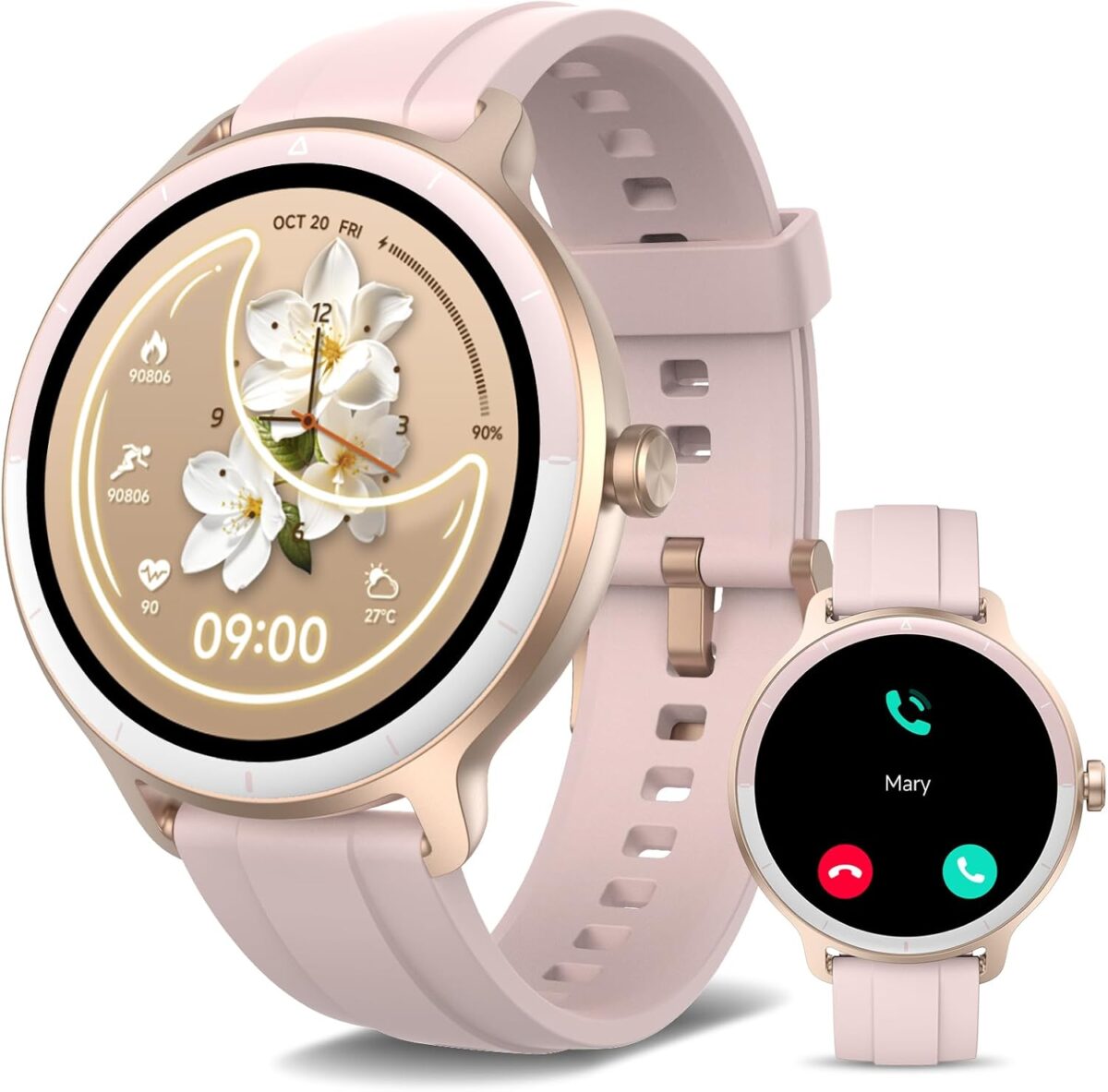 YMZ Smart Watch for Men Women, 1.27" HD Touchscreen Fitness Tracker, Bluetooth Calling, 100+ Sports Modes, Sleep Monitor, IP68 Waterproof, Compatible with Android & iPhones - Image 2