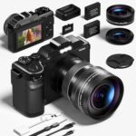 Yatao Digital Camera with WiFi, 4K 5K 64MP Photography Camera Kit for YouTube, Front and Rear Dual Camera for Convenient Selfie, Equipped with 64GB Micro Card, Wide & Macro Lens, Card Reader - Image 2
