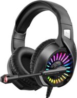 ZIUMIER Gaming Headset with Microphone, Compatible with PS4 PS5 Xbox One PC Laptop, Over-Ear Headphones with LED RGB Light, Noise Canceling Mic, 7.1 Stereo Surround Sound - Image 2