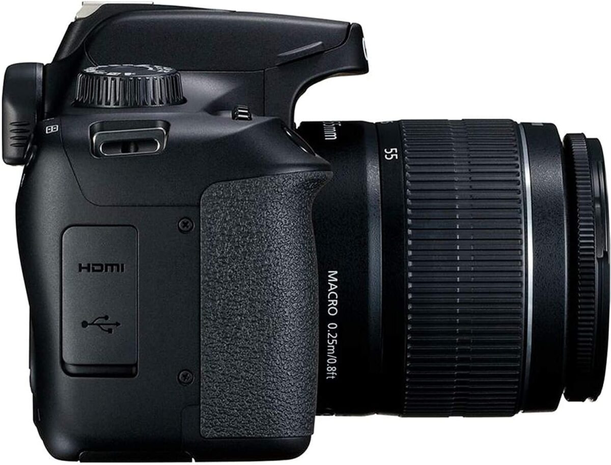 Canon EOS 4000D / Rebel T100 DSLR Camera w/EF-S 18-55mm f/3.5-5.6 Lens 3 Lens Kit Bundled with 128GB Memory + Wide Angle Lens + Telephoto Lens + Flash + More (Renewed) Black - Image 4