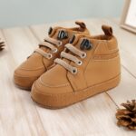 Meckior Toddler Baby Boys Girls High Tops Ankle Sneakers Soft Anti-Slip Sole PU Leather Moccasins Infant Newborn Prewalker First Walking Crib Shoes - Image 3