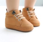 Meckior Toddler Baby Boys Girls High Tops Ankle Sneakers Soft Anti-Slip Sole PU Leather Moccasins Infant Newborn Prewalker First Walking Crib Shoes - Image 4