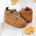 Meckior Toddler Baby Boys Girls High Tops Ankle Sneakers Soft Anti-Slip Sole PU Leather Moccasins Infant Newborn Prewalker First Walking Crib Shoes - Image 5