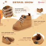 Meckior Toddler Baby Boys Girls High Tops Ankle Sneakers Soft Anti-Slip Sole PU Leather Moccasins Infant Newborn Prewalker First Walking Crib Shoes - Image 6