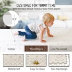 Yay Mats Stylish Extra Large Baby Play Mat. Soft, Thick, Non-Toxic Foam Covers 6 ft x 4 ft. Expandable Tiles with Edges Infants and Kids Playmat Tummy Time Mat (Carter Mudcloth Tan) - Image 5