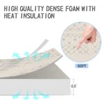 Yay Mats Stylish Extra Large Baby Play Mat. Soft, Thick, Non-Toxic Foam Covers 6 ft x 4 ft. Expandable Tiles with Edges Infants and Kids Playmat Tummy Time Mat (Carter Mudcloth Tan) - Image 7