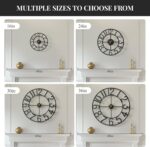 Large Wall Clock for Living Room Kitchen Mantel Decor, 30 Inch Decorative Wall Clock Silent Non Ticking Battery-Operated Metal Round Modern Black Wall Clocks Arabic Numerals - Image 5