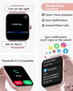 Smart Watch for Women Alexa Built-in, 1.95" Fitness Tracker with Answer/Make Calls, IP68 Waterproof/Heart Rate/Sleep Tracker/100 Sport Modes, Fitness Watch Compatible Android iOS - Image 3