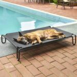 pettycare Elevated Outdoor Dog Bed - Raised Bed for Large Dogs, Waterproof Cot Easy to Assemble, Cooling Elevated Cot with Breathable Teslin Mesh, Durable, Non Slip, Up to 65 lbs,Black - Image 8