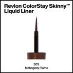 Revlon Skinny Liquid Eyeliner, ColorStay Eye Makeup, Waterproof, Smudge-proof, Longwearing with Ultra-Fine Tip, Mahogany Flame, 0.08 oz - Image 6