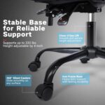 FAB&DELUXE Gaming Chair, Ergonomic Computer Office Chair with Footrest and Lumbar Support, Height Adjustable Desk Chair with 360° Swivel Seat and Headrest, Red & Black - Image 7