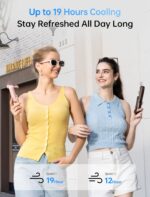 JISULIFE Handheld Mini Fan, 3 IN 1 USB Rechargeable Portable Fan [12-19 Working Hours] with Power Bank, Flashlight, Pocket Design for Travel/Summer/Concerts/Lash, Gifts for Women (Pink) - Image 4