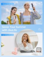 JISULIFE Handheld Mini Fan, 3 IN 1 USB Rechargeable Portable Fan [12-19 Working Hours] with Power Bank, Flashlight, Pocket Design for Travel/Summer/Concerts/Lash, Gifts for Women (Pink) - Image 7