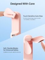 JISULIFE Handheld Mini Fan, 3 IN 1 USB Rechargeable Portable Fan [12-19 Working Hours] with Power Bank, Flashlight, Pocket Design for Travel/Summer/Concerts/Lash, Gifts for Women (Pink) - Image 8