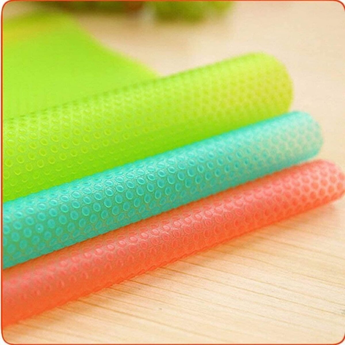 15PCS Shelf Mats Refrigerator Liners Washable Refrigerator Pads Fridge Mats Drawer Placemats Home Kitchen Gadgets Accessories Organization for Top Freezer(5green+5pink+5blue) - Image 6