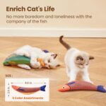 Potaroma Cat Toys Saury Fish, 3 Pack, Catnip Crinkle Sound, Soft and Durable, Interactive Kitten Kicker for Indoor Kitty Exercise 9.4 Inches for All Breeds - Image 3