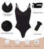 SHAPERX Women's Shapewear Bodysuit Tummy Control Body Shaper Seamless Sculpting Snatched Waist Body Suit - Image 5