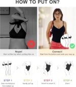 SHAPERX Women's Shapewear Bodysuit Tummy Control Body Shaper Seamless Sculpting Snatched Waist Body Suit - Image 6