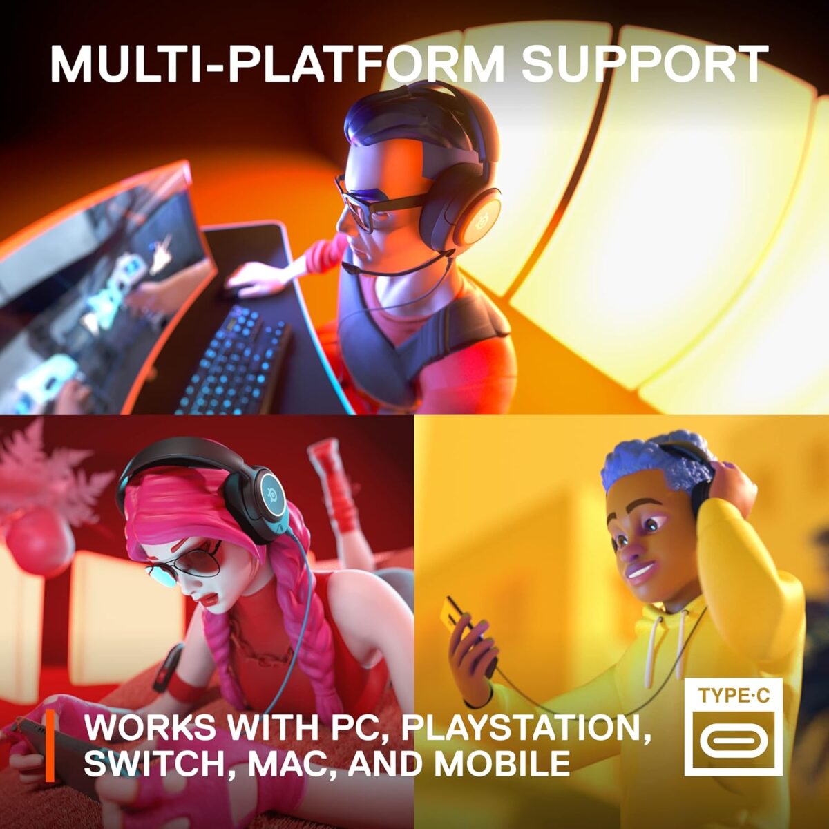 SteelSeries New Arctis Nova 3 Multi-Platform Gaming Headset - Signature Arctis Sound - ClearCast Gen 2 Mic - PC, PS5/PS4, Xbox Series X|S, Switch, Mobile,Black - Image 11