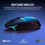 Corsair NIGHTSABRE RGB Wireless Gaming Mouse for FPS, MOBA - 26,000 DPI - 11 Programmable Buttons - Up to 100hrs Battery - iCUE Compatible - Black - Image 3