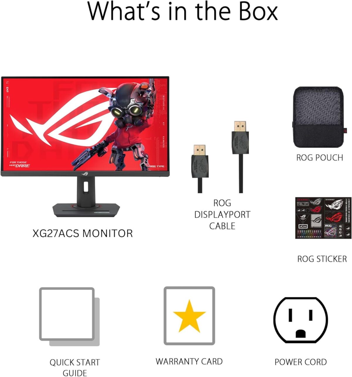 ASUS ROG Strix 27” QHD (2560x1440) HDR400 USB-C Gaming Monitor (XG27ACS), 180Hz,1ms, Fast IPS, 133% sRGB, Extreme Low Motion Blur Sync, G-Sync Compatible, DisplayWidget, Tripod Socket, 3 Year Warranty - Image 10