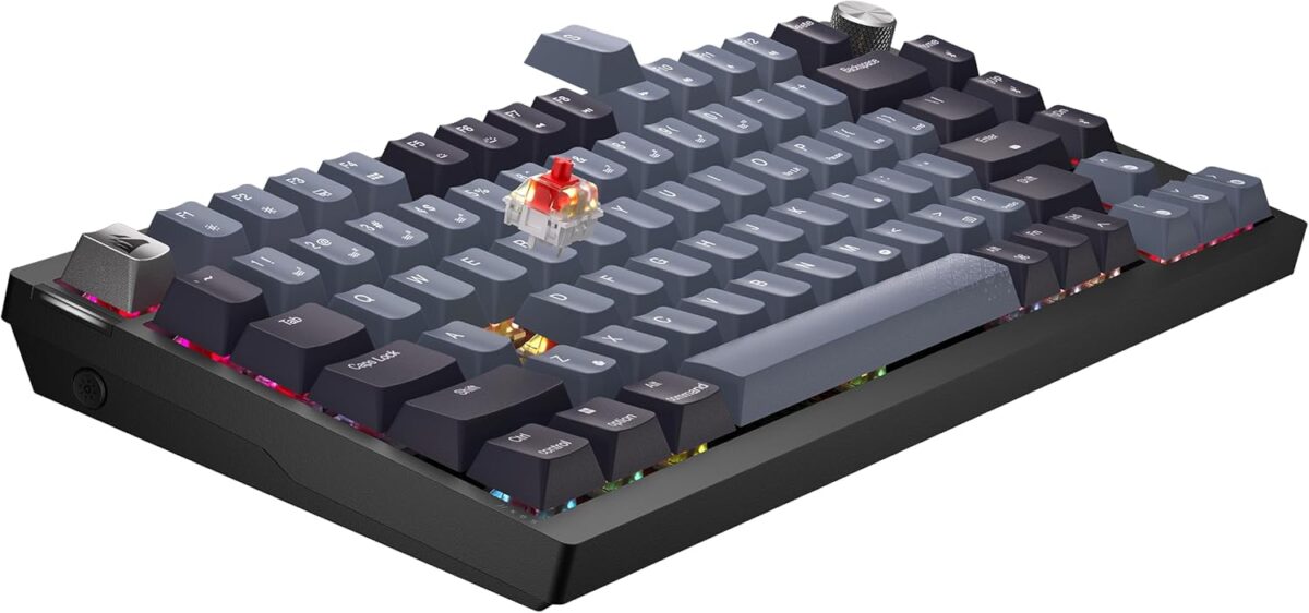 Corsair K65 Plus Wireless 75% RGB Mechanical Gaming Keyboard – Pre-Lubricated MLX Red Linear Switches – PBT Dye-Sub Keycaps – PC, Mac, PS5, PS4, Xbox, iPad – QWERTY NA – Black/Gray - Image 5
