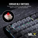 Corsair K65 Plus Wireless 75% RGB Mechanical Gaming Keyboard – Pre-Lubricated MLX Red Linear Switches – PBT Dye-Sub Keycaps – PC, Mac, PS5, PS4, Xbox, iPad – QWERTY NA – Black/Gray - Image 6