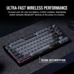 Corsair K65 Plus Wireless 75% RGB Mechanical Gaming Keyboard – Pre-Lubricated MLX Red Linear Switches – PBT Dye-Sub Keycaps – PC, Mac, PS5, PS4, Xbox, iPad – QWERTY NA – Black/Gray - Image 7