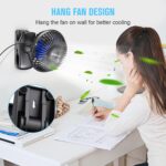 BESKAR USB Clip on Fan, Portable Small Fan with Cord Powered, 3 Speeds Strong Airflow, with Sturdy Clamp, Quiet Personal Desk Fan - Image 5