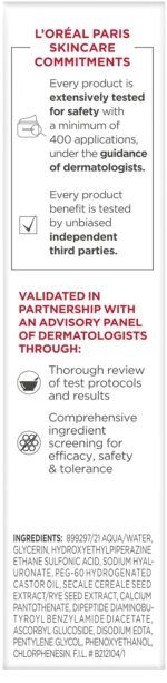 L'Oreal Paris Revitalift 1.5% Pure Hyaluronic Acid Serum for Face, Anti Aging Serum to Hydrate Skin & Reduce Wrinkles, Fragrance Free Skin Care for All Skin Types, 1 Oz - Image 9
