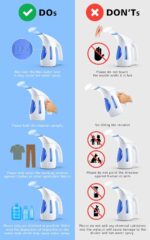 HiLIFE Steamer for Clothes, Portable Handheld Design, 240ml Big Capacity, 700W, Strong Penetrating Steam, Removes Wrinkle, for Home, Office(ONLY FOR 120V) - Image 8