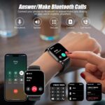 Smart Watch, 2.01" HD Touchscreen Fitness Watch, Bluetooth Calls, 120 Sports Modes Activity Tracker, 24/7 Heart Rate & Sleep Monitor, IP67 Waterproof, iOS Android Compatible (Black) - Image 3