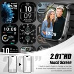 Smart Watch, 2.01" HD Touchscreen Fitness Watch, Bluetooth Calls, 120 Sports Modes Activity Tracker, 24/7 Heart Rate & Sleep Monitor, IP67 Waterproof, iOS Android Compatible (Black) - Image 4