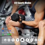 Smart Watch, 2.01" HD Touchscreen Fitness Watch, Bluetooth Calls, 120 Sports Modes Activity Tracker, 24/7 Heart Rate & Sleep Monitor, IP67 Waterproof, iOS Android Compatible (Black) - Image 6