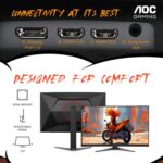 AOC C27G4ZH 27" Curved Frameless Ultra-Fast Gaming Monitor, FHD 1080p, 0.3ms 280Hz, HDMI/DP, Height Adjustable, 3-Year Zero Dead Pixel Guarantee, Black, Xbox PS5 Switch Compatible - Image 7