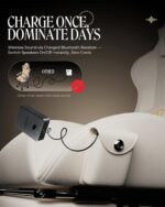 GTPLAYER Gaming Chair with Speakers, Video Game Chairs with Footrest, PC Gamer Chairs for Adults - Padded High Back Ergonomic Reclining Silla Gamer, Linkage Armrest, Ace Pro, Ivory - Image 7