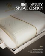 GTPLAYER Gaming Chair with Speakers, Video Game Chairs with Footrest, PC Gamer Chairs for Adults - Padded High Back Ergonomic Reclining Silla Gamer, Linkage Armrest, Ace Pro, Ivory - Image 8