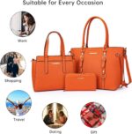 Montana West 3PCS Purses for Women Tote Bag and Wallet Set Shoulder Satchel Handbags - Image 7